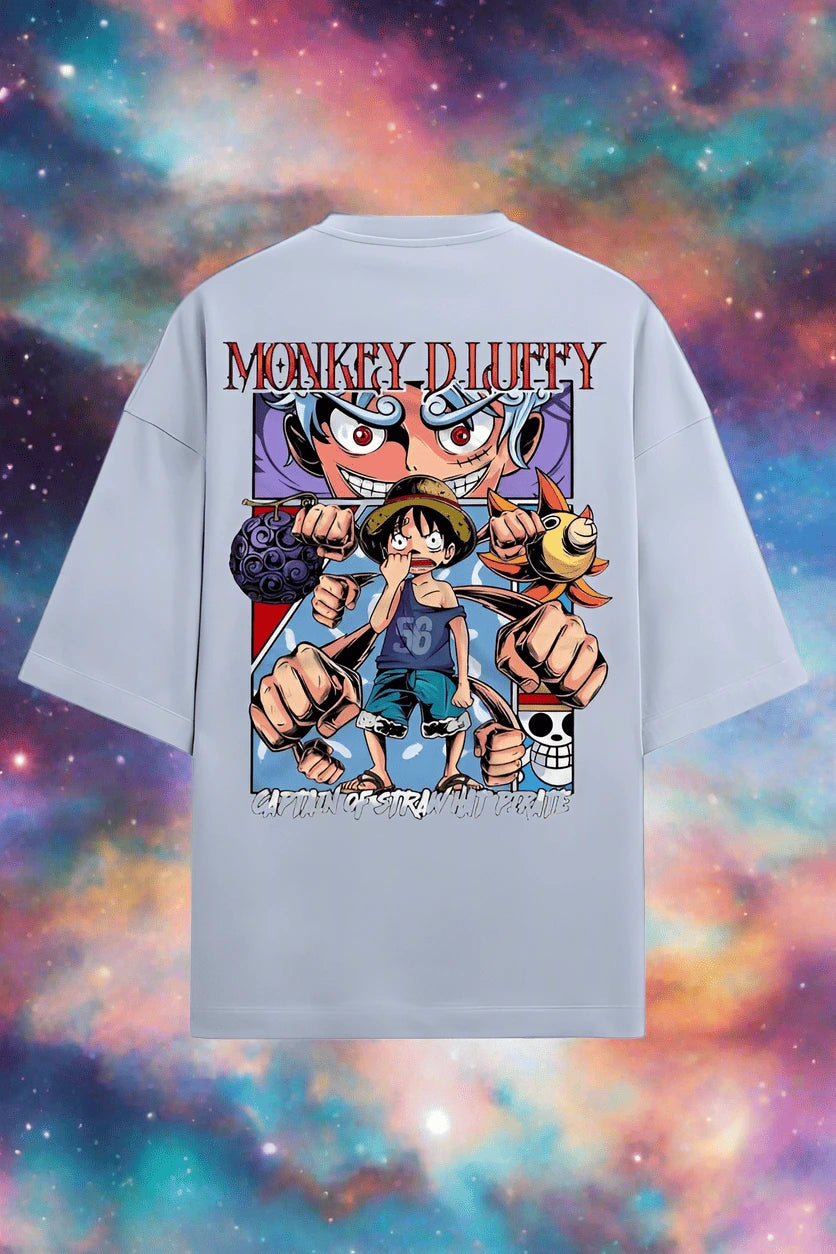 Unisex Oversized Tee :- Monkey D. Luffy : Straw Hat Legend - Arckage