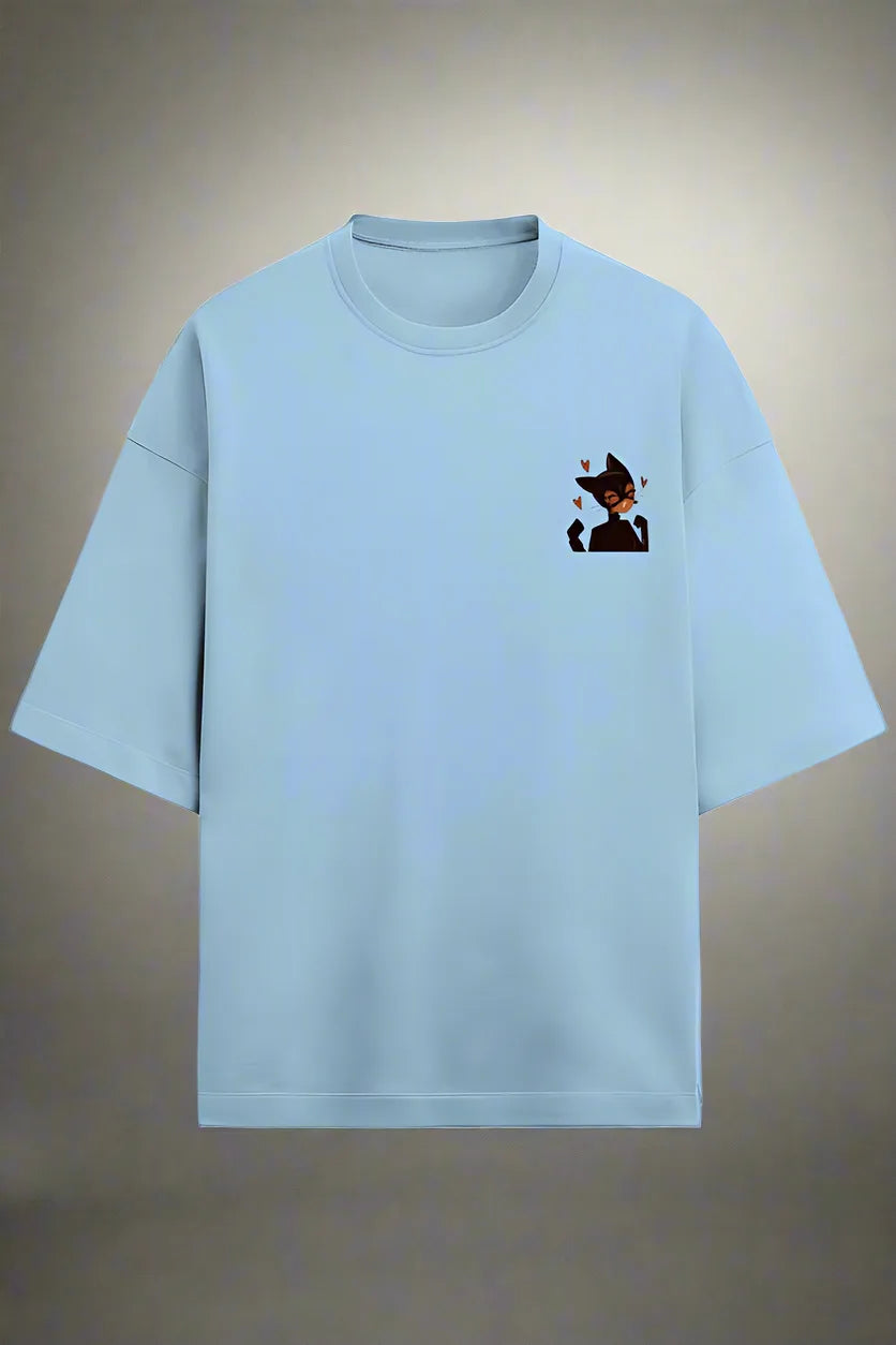 Batman X Batwoman Unisex Baby Blue Oversized Tee