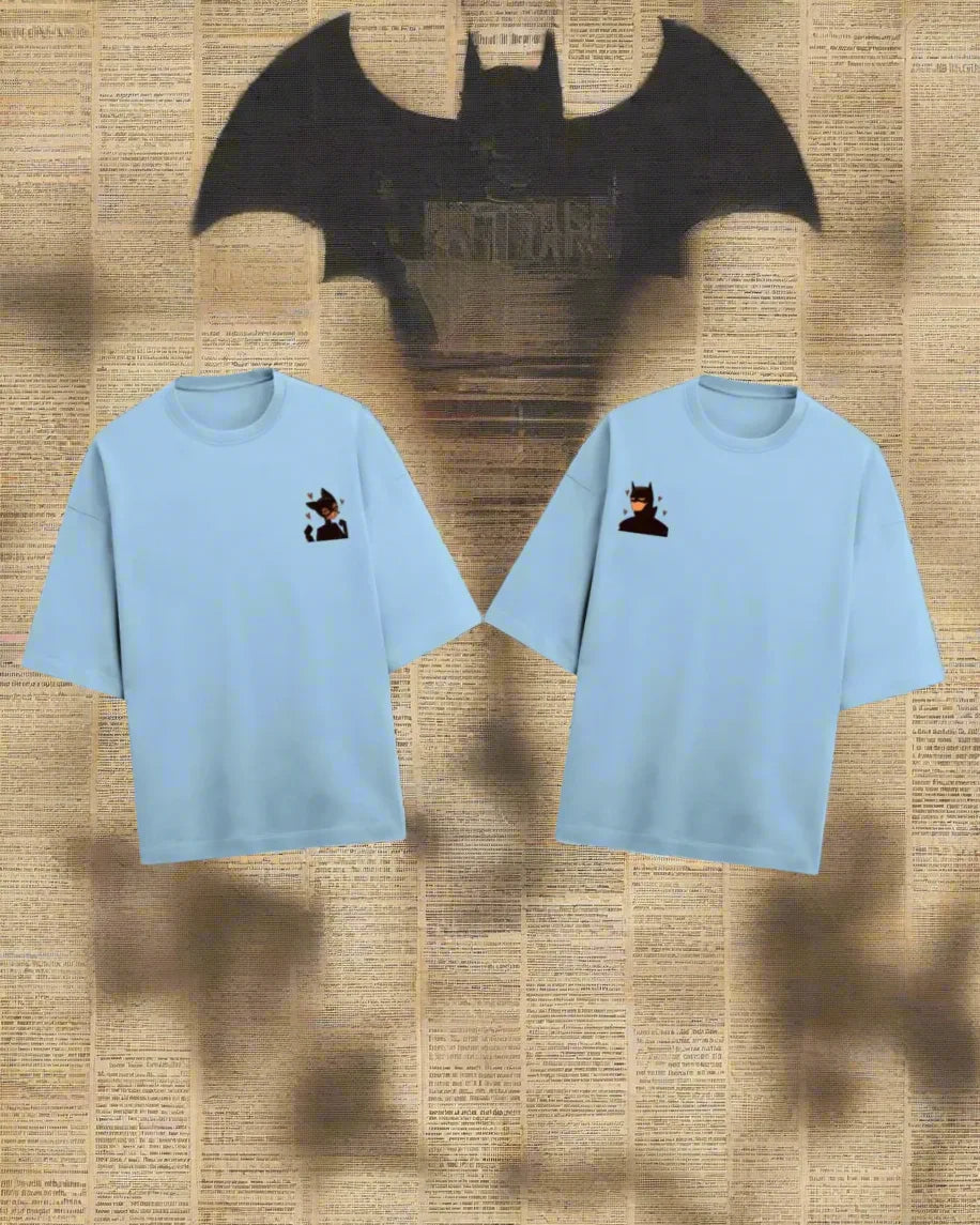 Batman X Batwoman Unisex Baby Blue Oversized Tee