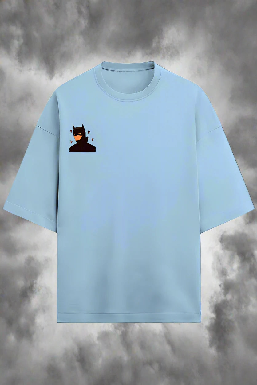 Batman X Batwoman Unisex Baby Blue Oversized Tee