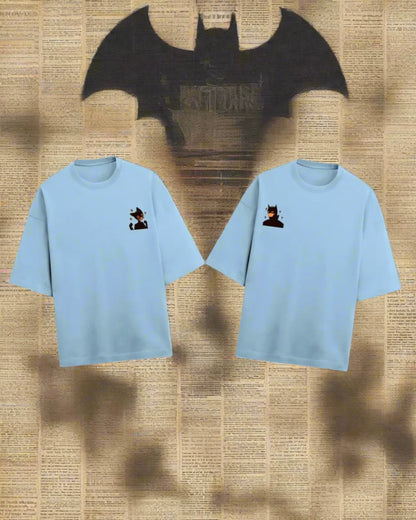 Batman X Batwoman Unisex Baby Blue Oversized Tee